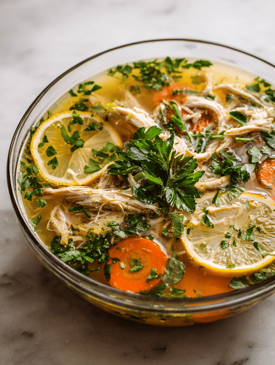 A Cozy Chicken Soup with a Twist of Lemongrass and Ginger